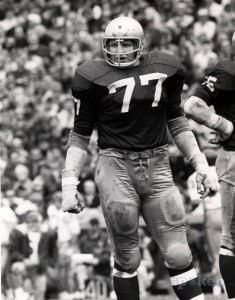 Notre Dame Irish defensive end Mike McCoy (77) at Notre Dame Stadium. [Photo: US Presswire, via Spokeo]