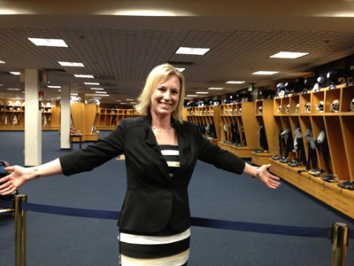 The Notre Dame locker room!