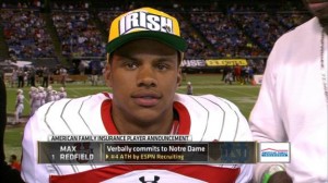 Committing to the Irish at the Under Armour All-American game