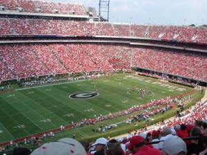 Notre Dame could be playing between the hedges at Sanford Stadium later this decade (Photo credit: Wikipedia)