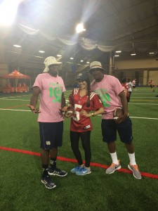 Malik Zaire and Everett Golson took the time to help me work on my spiral...watch out boys I got the hang of it now!