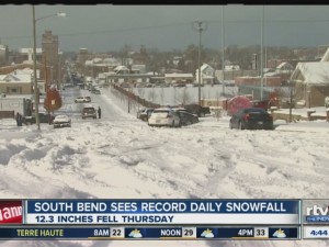 South Bend Record Snow