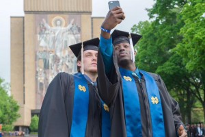 Pat Connaughton and Jerian Grant at Notre Dame 2015 Graduation, via @NDmbb