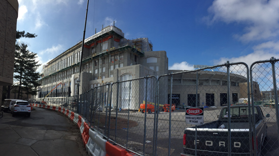 ND Stadium Construction, 2/22/2016. Photos by Lisa Kelly