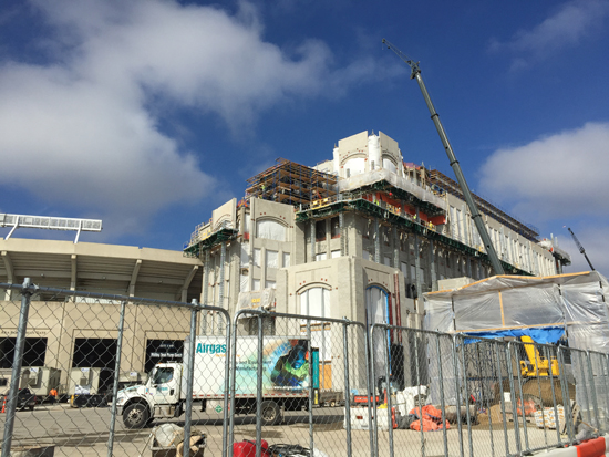 ND Stadium Construction, 2/22/2016. Photos by Lisa Kelly