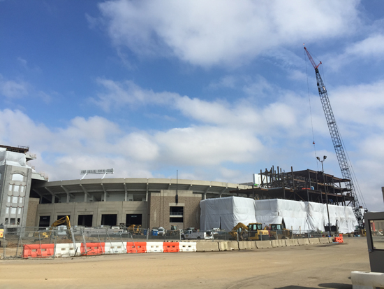 ND Stadium Construction, 2/22/2016. Photos by Lisa Kelly