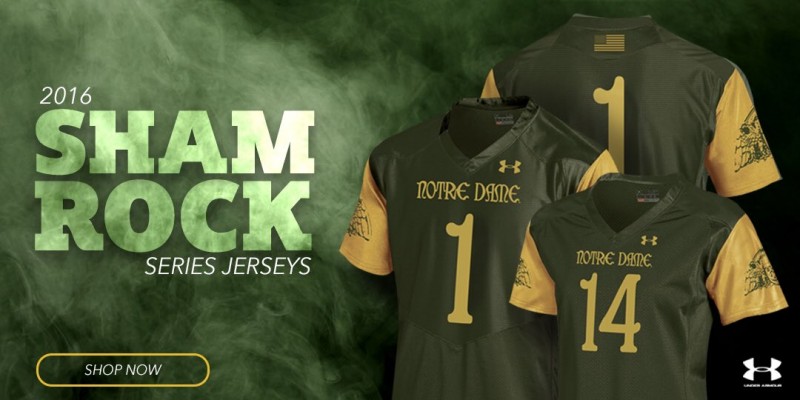 Buy 2016 Notre Dame Shamrock Series Jerseys //