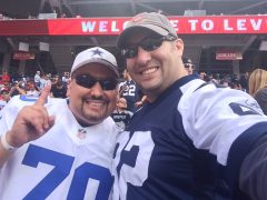 Chris (right) and his friend Bobby attend the Dallas Cowboys - San Francisco 49ers game on October 2, 2016. (Image courtesy Chris Avila)