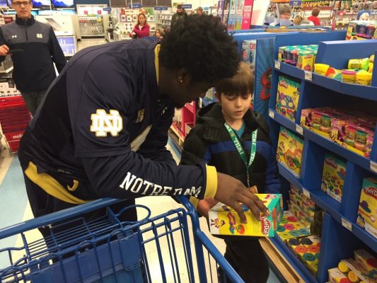 'Tis the season... For our annual 'Shop With a Player' outing with local kids in the community. (Photo via @NDfootball on Twitter)